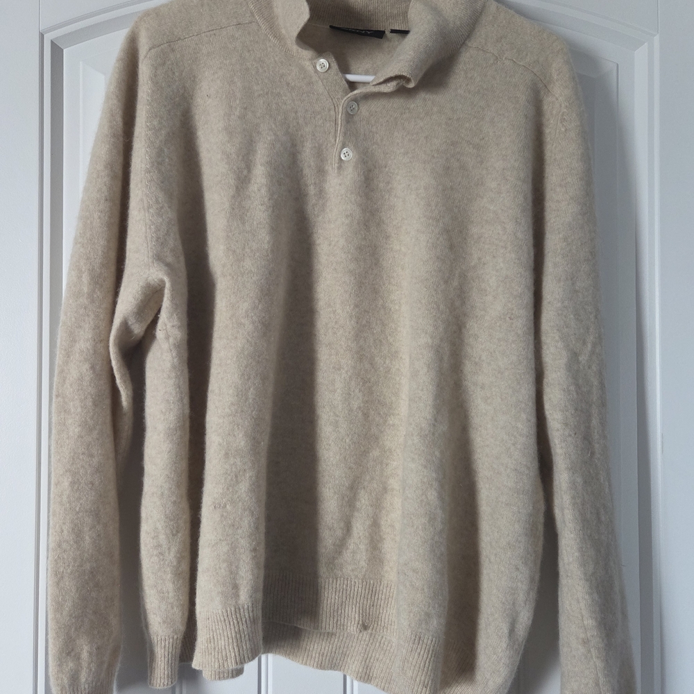 Dkny Cream Crewneck Sweater Soft Knit Essential